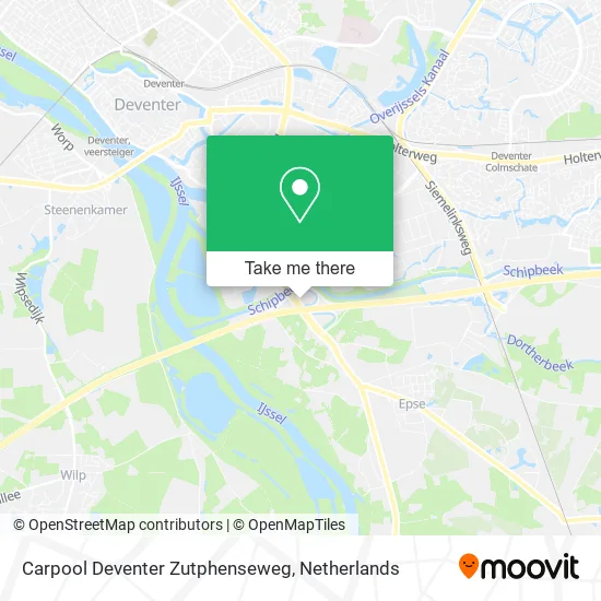 Carpool Deventer Zutphenseweg map