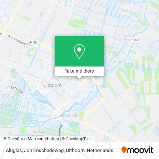 Aluglas, Joh Enschedeweg, Uithoorn map