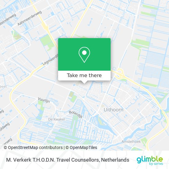 M. Verkerk T.H.O.D.N. Travel Counsellors map