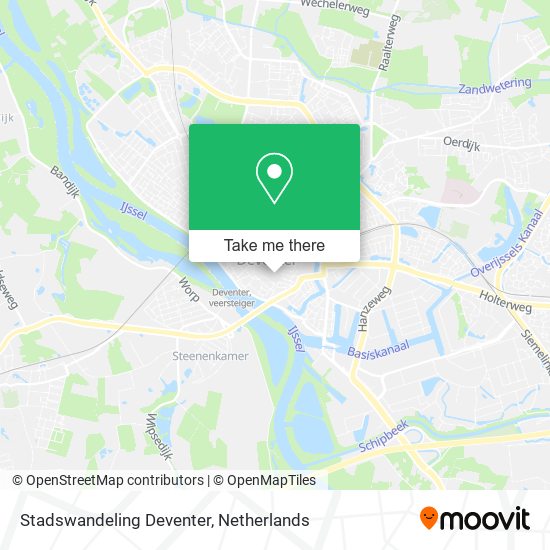 Stadswandeling Deventer map