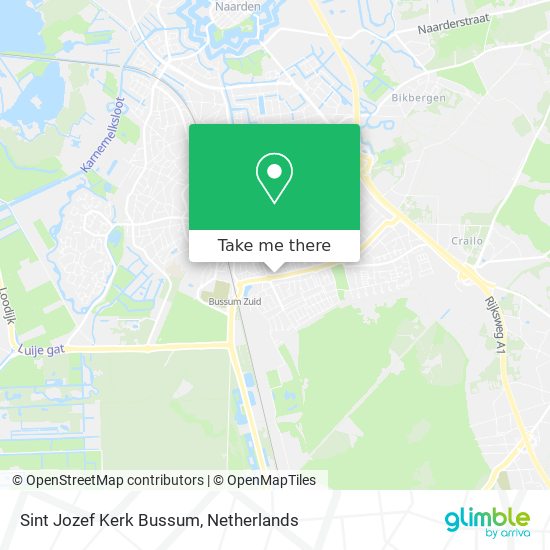 Sint Jozef Kerk Bussum map