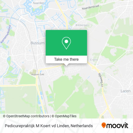 Pedicurepraktijk M Koert vd Linden map