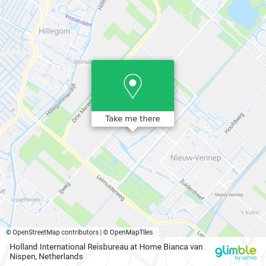 Holland International Reisbureau at Home Bianca van Nispen map