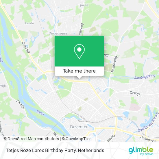 Tetjes Roze Larex Birthday Party map