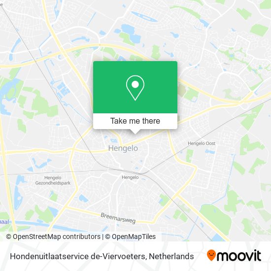 Hondenuitlaatservice de-Viervoeters Karte