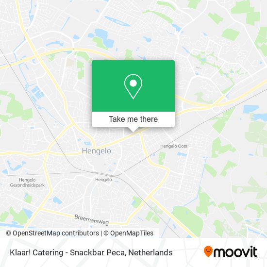 Klaar! Catering - Snackbar Peca map