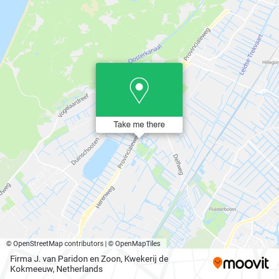 Firma J. van Paridon en Zoon, Kwekerij de Kokmeeuw map