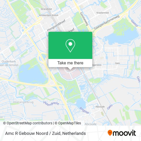 Amc R Gebouw Noord / Zuid map