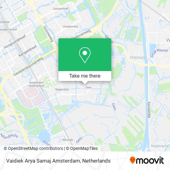 Vaidiek Arya Samaj Amsterdam map