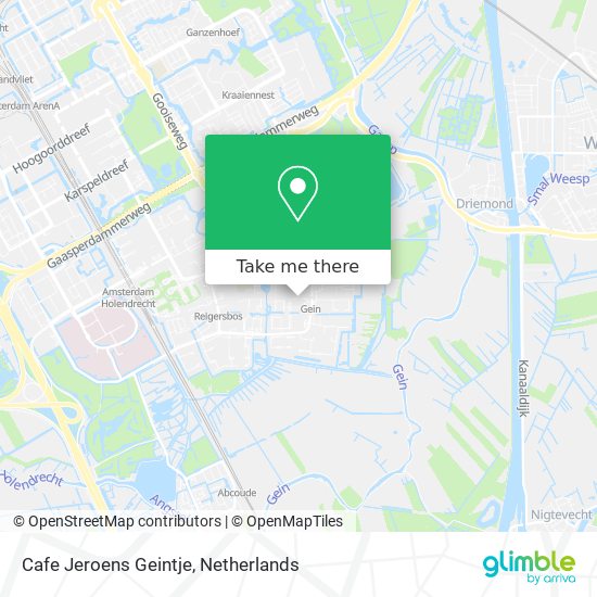Cafe Jeroens Geintje map