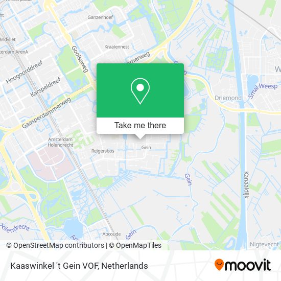 Kaaswinkel 't Gein VOF map