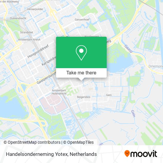 Handelsonderneming Yotex map