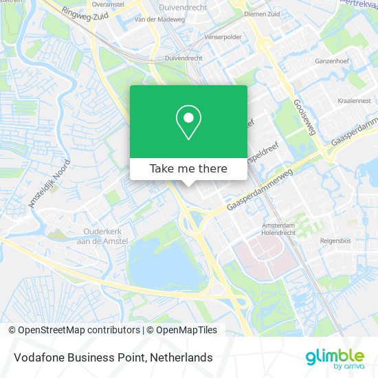 Vodafone Business Point map