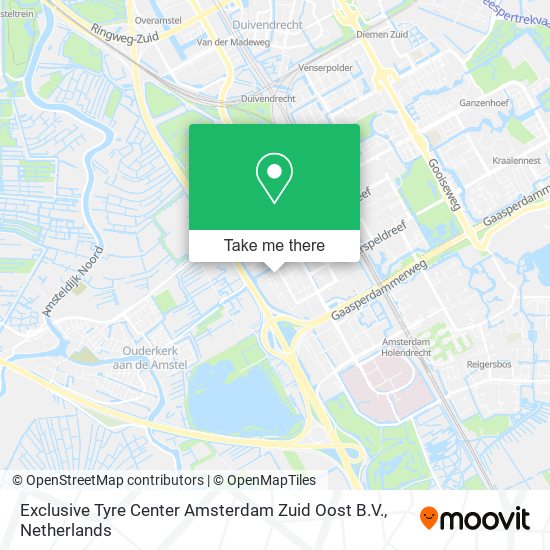 Exclusive Tyre Center Amsterdam Zuid Oost B.V. map