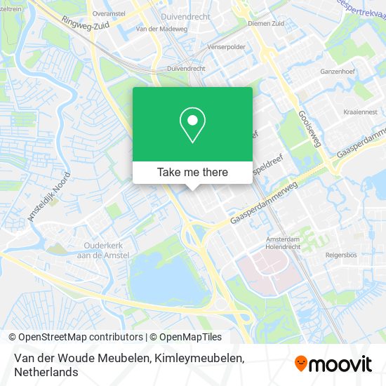 Van der Woude Meubelen, Kimleymeubelen map