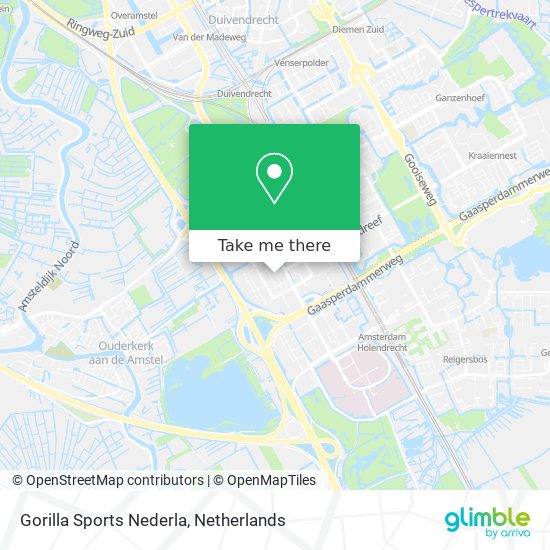 Gorilla Sports Nederla map