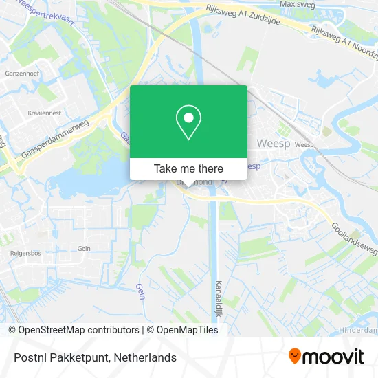 Postnl Pakketpunt map