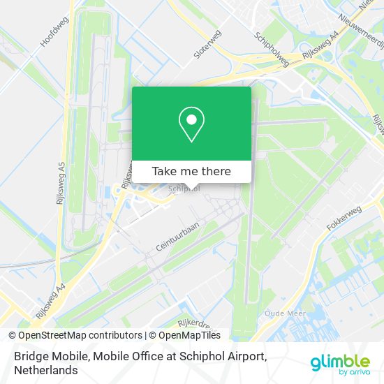 Bridge Mobile, Mobile Office at Schiphol Airport Karte