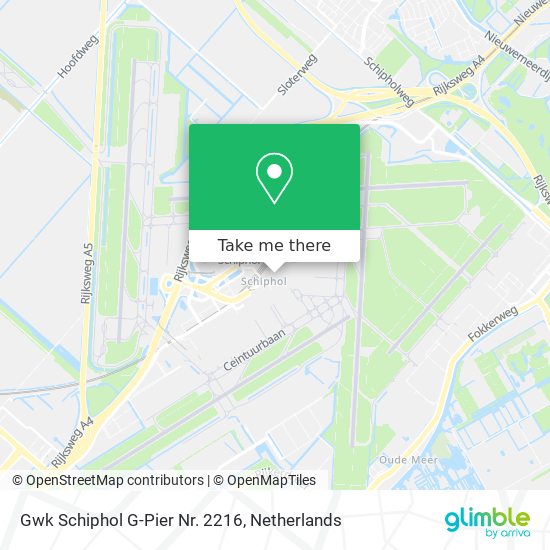 Gwk Schiphol G-Pier Nr. 2216 map