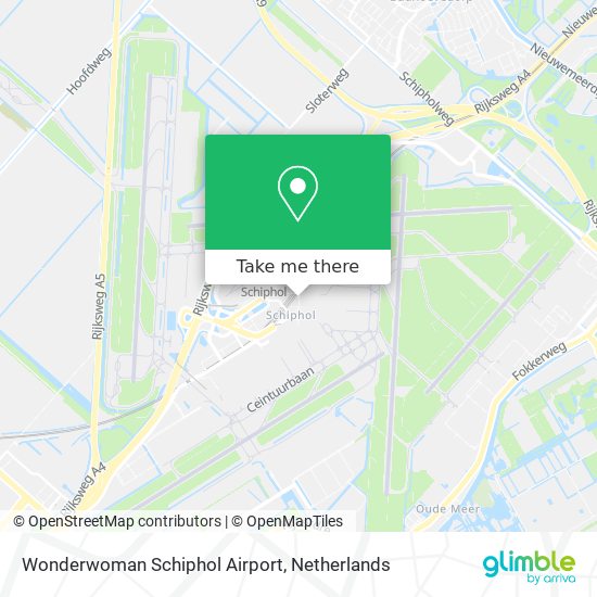 Wonderwoman Schiphol Airport map