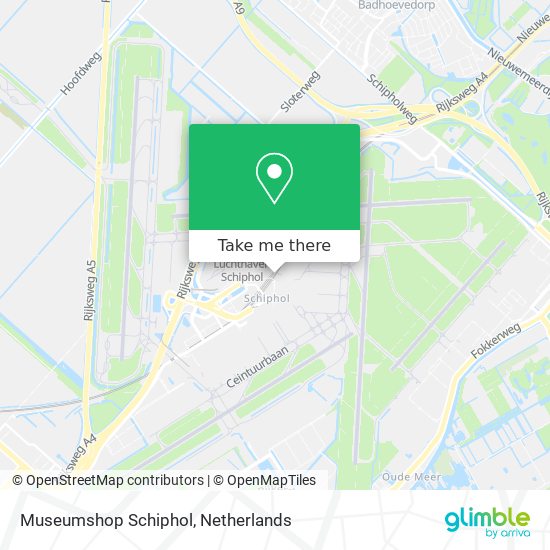 Museumshop Schiphol map