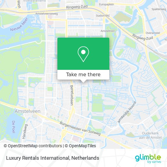 Luxury Rentals International Karte