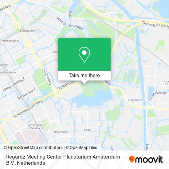 Regardz Meeting Center Planetarium Amsterdam B.V. map