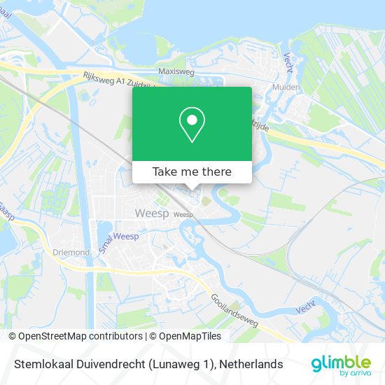 Stemlokaal Duivendrecht (Lunaweg 1) map