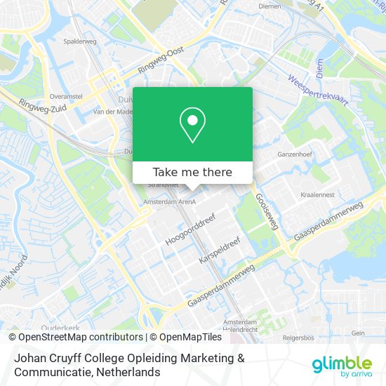 Johan Cruyff College Opleiding Marketing & Communicatie Karte