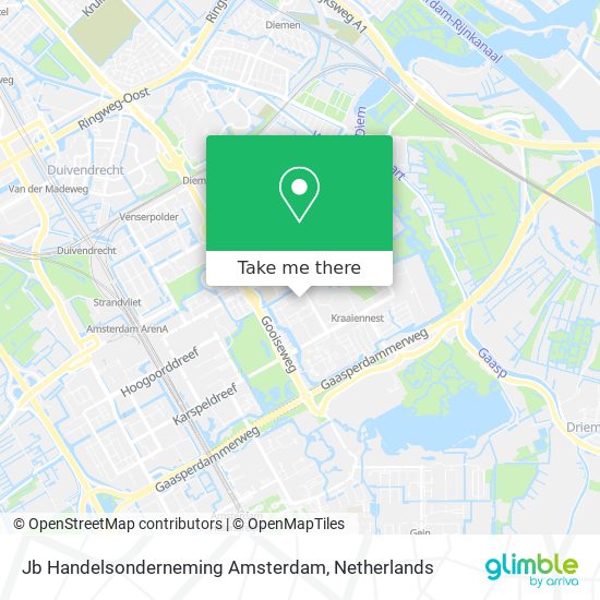 Jb Handelsonderneming Amsterdam map