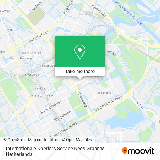 Internationale Koeriers Service Kees Grannas map