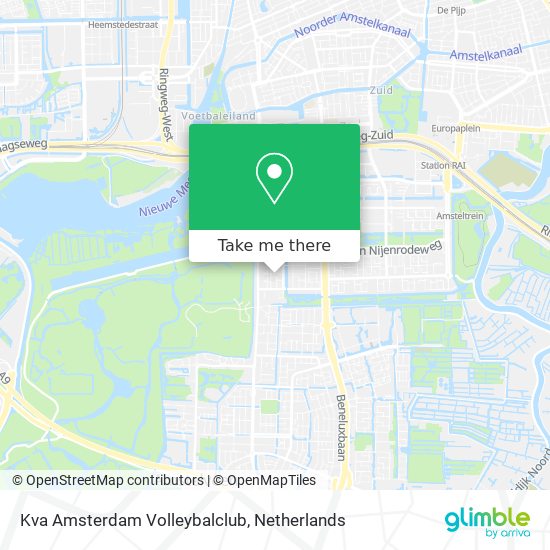Kva Amsterdam Volleybalclub map