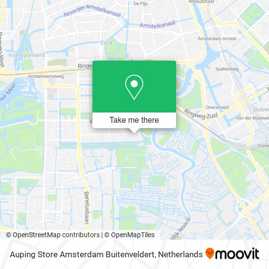 Auping Store Amsterdam Buitenveldert map