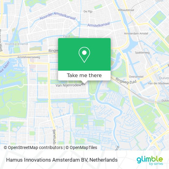 Hamus Innovations Amsterdam BV map