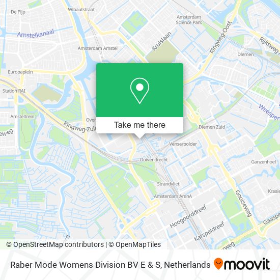 Raber Mode Womens Division BV E & S map