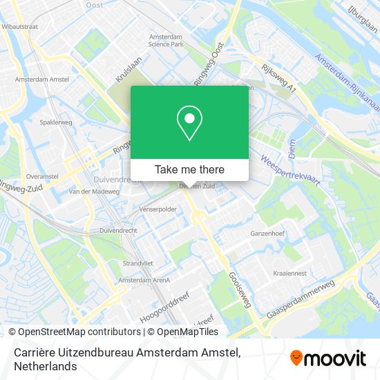 Carrière Uitzendbureau Amsterdam Amstel map