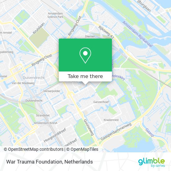 War Trauma Foundation map