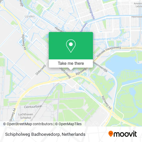 Schipholweg Badhoevedorp map