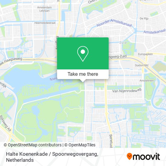 Halte Koenenkade / Spoorwegovergang map