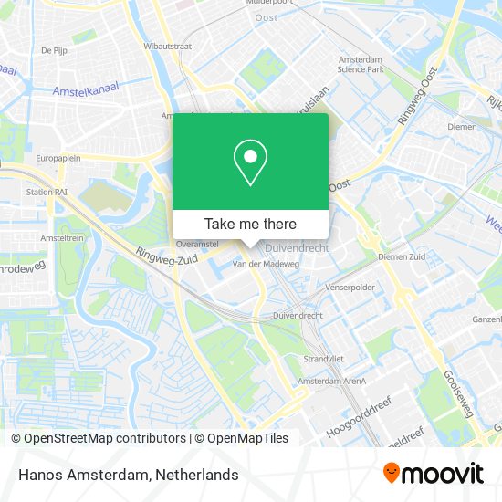 Hanos Amsterdam map