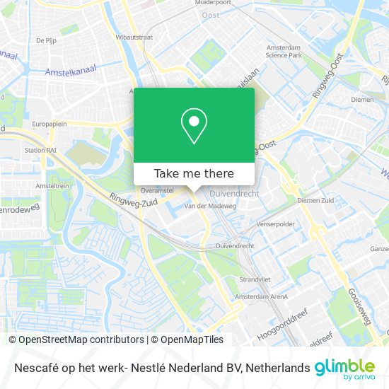 Nescafé op het werk- Nestlé Nederland BV Karte