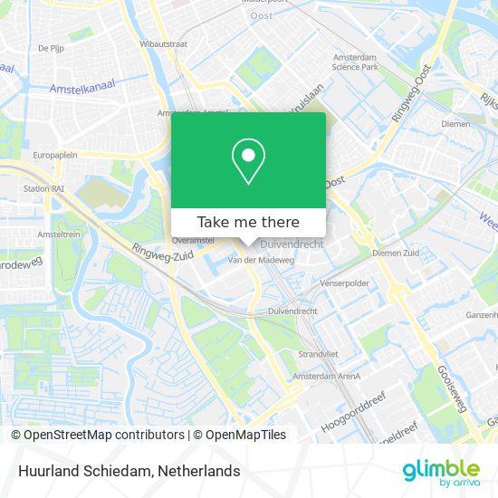 Huurland Schiedam map