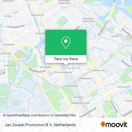 Jan Zwaan Promotion B.V. map
