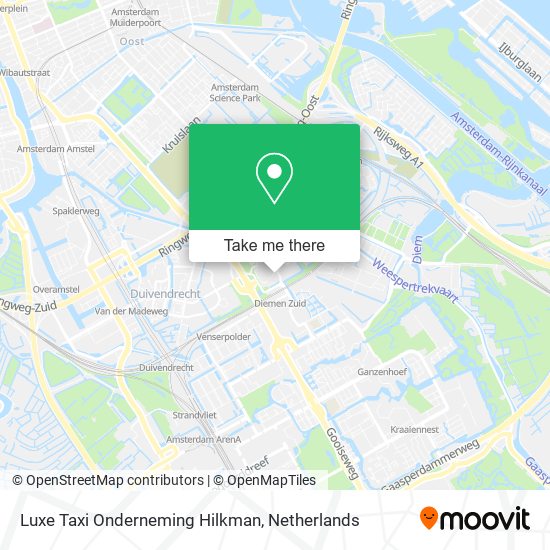 Luxe Taxi Onderneming Hilkman map