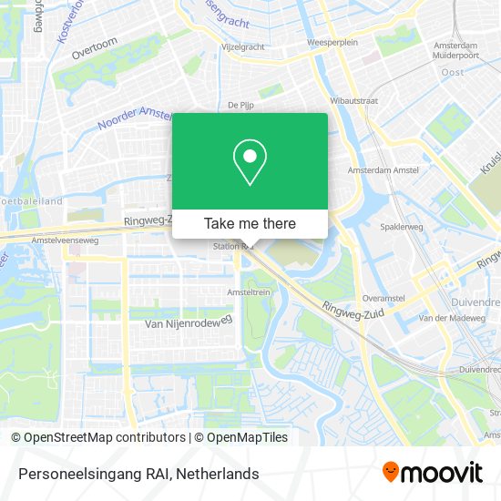 Personeelsingang RAI map