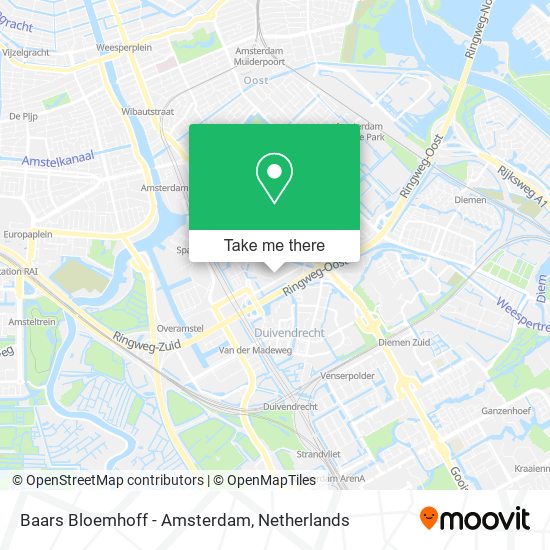 Baars Bloemhoff - Amsterdam Karte