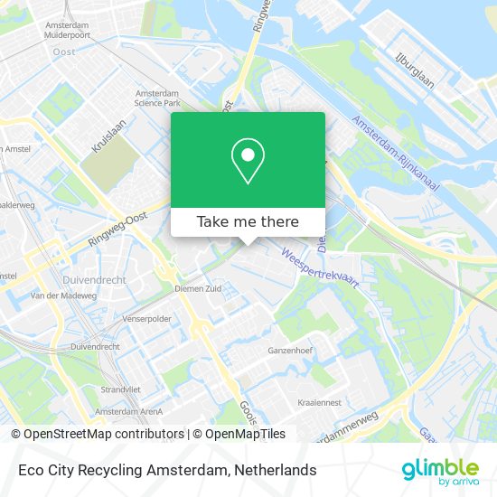 Eco City Recycling Amsterdam Karte