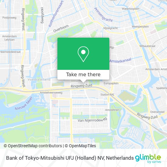 Bank of Tokyo-Mitsubishi UFJ (Holland) NV map