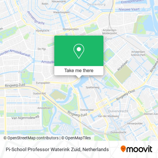 Pi-School Professor Waterink Zuid map