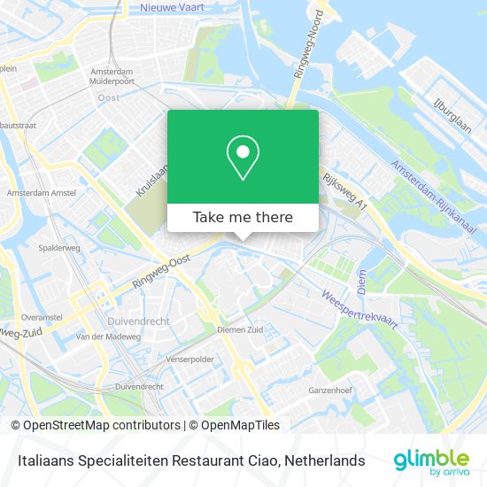 Italiaans Specialiteiten Restaurant Ciao map